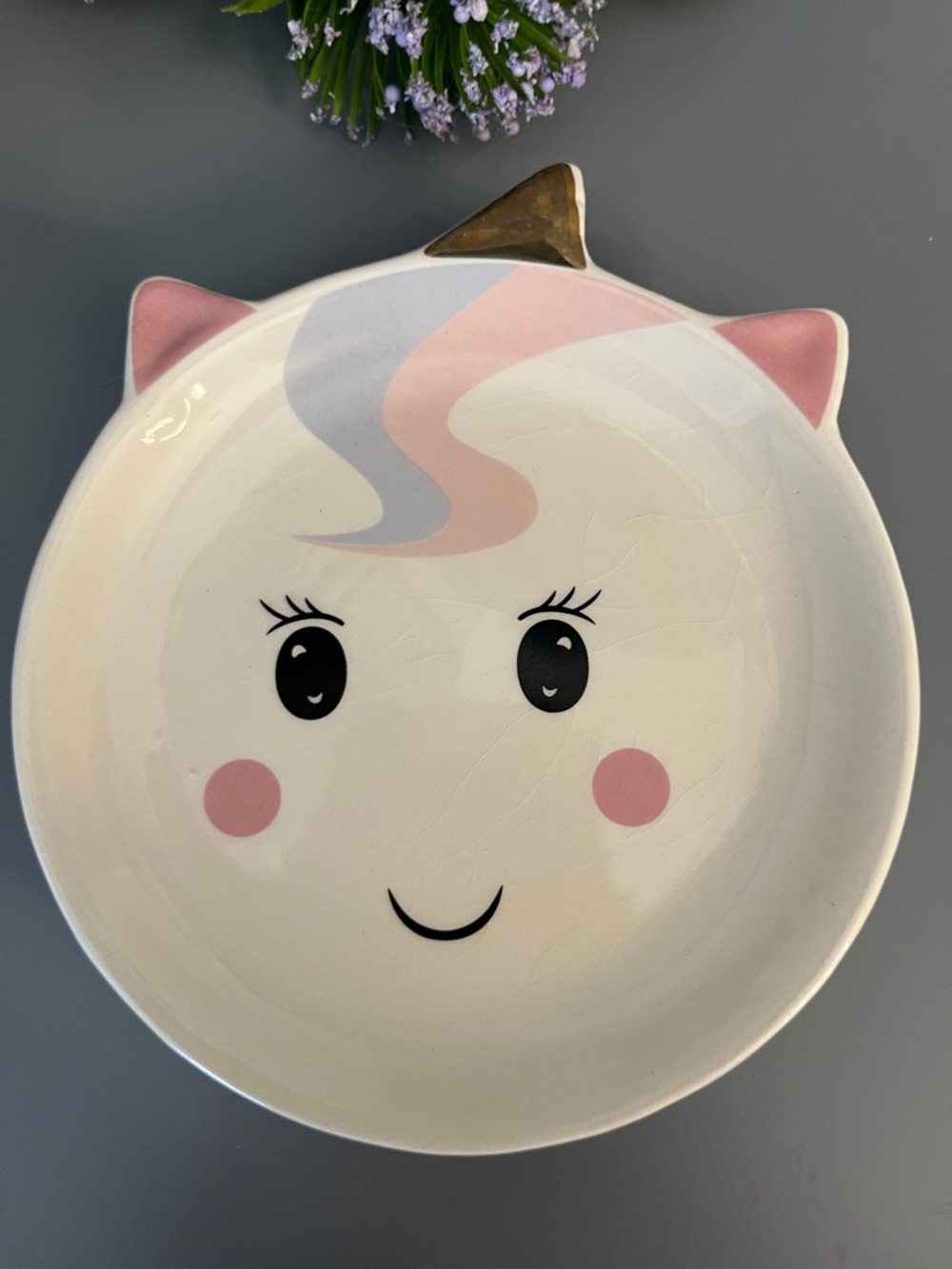 Unicorn Ceramic Trinket Dish - Picture 2 of 4